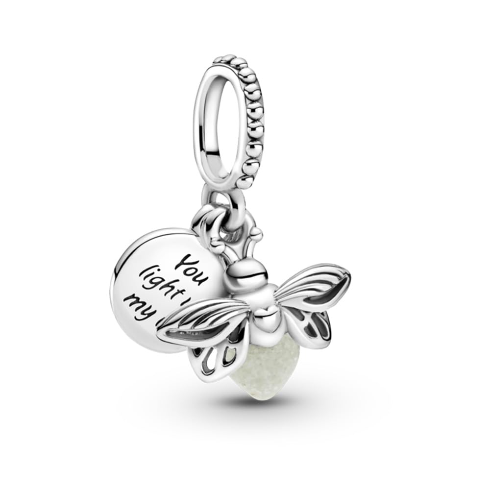 PANDORA Glow-in-the-Dark Firefly Charm – kompatibel zu Moments – Sterling-Silber